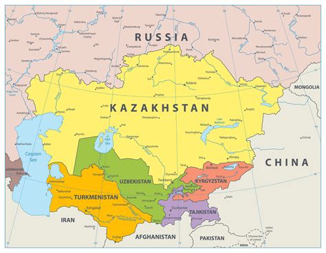 where is kazakhstan map.